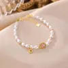 Pulsera Yilu Plata Perla Natural Turmalina Plata de Ley S925 Moneda de la Fortuna Diaria Calabaza Joyería Hueca de Plata Venta al por Mayor