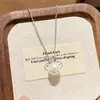 Collar con colgante de circonita y perla para mujer, estilo simple y frío, cadena de clavícula de alta calidad, joyería de estilo occidental.