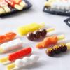 Casa de muñecas casa de muñecas mini brochetas estilo japonés barbacoa albóndigas comida en miniatura modelo de juego OB11 muñeca de trapo pequeña