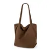 Bolsas de pana de gran capacidad con forro de cremallera, estilo cubo simple, personalizables con logo para fabricantes