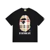 Camiseta BAPE Verão Camuflada Unissex Manga Curta Gola Redonda Estilo Japonês Tendência