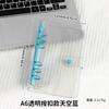 Cubierta de PVC Transparente Macaron para Hojas Sueltas, Estilo Artístico y Fresco, A5 Seis Agujeros, Cuaderno de Viaje A6 con Seis Agujeros