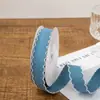 Denim Retrô de Cor Pura Borda Ondulada Borda de Gancho Fita de Rede Laço DIY Acessórios de Cabelo Faixa de Cabelo Roupas Sapatos e Chapéus Acessórios de Embalagem