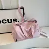 Nueva Bolsa de Natación y Fitness con Compartimento Separado para Zapatos, Ligera y Transpirable para Mujer, Bolsa de Viaje Sencilla para Exteriores, Bolsa Deportiva Casual de Lona