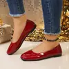 Zapatos de mujer de estilo francés para tallas grandes transfronterizos, colección otoño 2026, mocasines bajos con lazo, zapatos planos de cuero para mujer para el trabajo