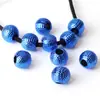 Cor Metálica de Natal Cor de Galvanoplastia UV Resistente à Cor Grande Furo Bola de Amora Frutas Redondas Contas DIY Artesanal Corrente de Celular Acessórios