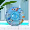 Anillo de natación infantil con estampado de dibujos animados al por mayor de fábrica, engrosado, juguete inflable para agua al aire libre, anillo para las axilas de bebé, anillo flotante