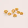 Accesorios de Oro Arena de Larga Conservación del Color Material para Joyería DIY Portaflores Calado Dorado Antiguo Separador Pulsera Cuerda de Mano Trenzada Tapa de Flor