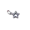 Colgante de estrella de cinco puntas de plata de ley S925 estilo coreano ins pulsera de cristal pulsera de perlas colgante de estrella accesorios de plata DIY