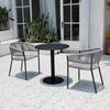Mesa y Sillas de Exterior Modernas y Sencillas Combinación Patio Jardín Balcón Restaurante Cafetería Mimbre Tejido con Cuerda Mesa y Sillas de Comedor de Ocio