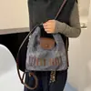 2025 Nueva Moda Color de Contraste Letra Casual Simple Bolso de Hombro Multiusos Bolso Cruzado para Viajar Mochila para Mujer