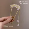 Novo Grampo de Cabelo Antigo em Forma de U Estilo Chinês para Mulheres, Ferramenta de Penteado para Coques, Grampo com Borla, Acessório de Cabelo