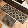 Tapete de Piso de Cozinha Lama de Diatomáceas Absorvente de Água e Óleo Tapete para Pés Secagem Rápida e Resistente a Manchas Tapete Retro Antiderrapante Tapete de Borracha Cortável