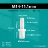 Conector de Tubería Recto Roscado Externo M14 de Plástico PP Resistente a Altas Temperaturas y Corrosión M14
