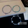 ¡Cuerda colorida con diamantes brillantes! Pulsera de vid de uva tejida, diseño de nicho de lujo ligero, sensación exquisita y de alta gama, accesorio de mano versátil