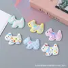 Lindo Perrito de Dibujos Animados Cuadros DIY Pegamento de Crema Accesorios para Pasadores Zapatos con Agujero Funda para Teléfono Móvil Llavero Accesorios para Mochila