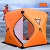 Barraca de Algodão para Pesca de Inverno Pesca ao Ar Livre Estilo Acampamento Barraca Espessa à Prova de Frio para Pesca no Gelo para 3-4 Pessoas