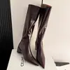 Botas Altas de Cuña con Punta Francesa para Mujer, Aumentan la Altura Oculta, Estilo Nuevo 2026, Tubo Recto, Adelgazantes, Tacón Alto, Botas de Caña Alta, Botas de Jinete