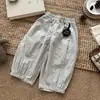 Conjunto Sem Mangas Infantil 2026 Verão Novo Estilo Coreano Conjunto de Duas Peças com Colete e Calça Lanterna para Meninos Roupa de Menino