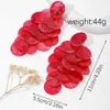 Aretes Largos con Borla de Racimo de Uvas de Concha Natural, Estilo Festivo con Lentejuelas de Colores, Aretes que Adelgazan el Rostro, Venta al por Mayor Multicolor