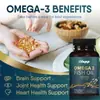 Aceite de Pescado Omega 3 Cápsulas de 2400 Mg Aceite de Pescado Estilo Caliente Transfronterizo