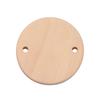 Accesorios para joyería DIY 35mm agujero único redondo madera doble agujero Madera de loto aretes pieza colgante para aretes material al por mayor