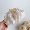 Popular pinza para el pelo de tela esponjosa con encaje de estrellas y lazo de gasa de burbujas, pinza de garra extragrande para recogidos en la parte posterior de la cabeza