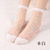 Calcetines de mujer de primavera y verano nuevos calcetines finos de tubo de seda de cristal de moda para mujer calcetines frescos transparentes medias de cristal de amor