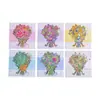 Hermoso día ramo serie de reuniones ramo de acuarela láser tridimensional oro cristal de hielo pegatinas PET 20 piezas 6 modelos