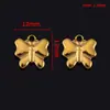 Colgante de Acero Inoxidable Chapado Eléctricamente en Oro de 18K Corazón Casa de Bolsillo Elemento Marino Material para Pulsera Collar Pendientes DIY