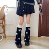Calcetines de pierna ancha estilo milenio de doble cara con estrella tejida a juego de colores cubierta de pierna Primavera y Otoño calcetines de rizo blancos lote de fábrica