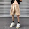 Shorts de Mezclilla Lavada Cepillada para Hombre, Pantalones Versátiles de Pierna Recta de Cinco Puntos, Nuevos Pantalones Casuales Sueltos de Nicho Estilo Americano