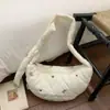 Bolsa Casual de Nylon e Algodão de Nicho para Mulheres 2026 Nova Bolsa Versátil Transversal Super Popular de Ombro Único Sob o Braço Bolsa Croissant