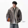Estilo Nuevo Invierno 2025 Abrigo de Algodón Zuo Shan Diao con Piel Integrada Chaqueta Corta Espesa con Cuello de Piel para Hombre Abrigo de Algodón de Alta Gama Moderno