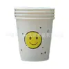 Vasos de Papel, Vasos Desechables, Vasos de Agua Espesos con Cara Sonriente, Venta al por Mayor por Caja Completa, Vasos de Té Festivos para el Hogar, la Oficina Comercial, Vasos de Papel