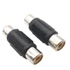 Conector Passante RCA Reto de Plástico Conector Lótus RCA Fêmea para Fêmea Linha Única Extensor AV de Cabo de Áudio Conector Passante Reto RCA