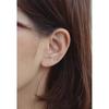 Pendientes pequeños con forma de flor de coche, bañados en plata S925 y oro de 14 quilates, con un toque de Joker. Delicados pendientes para mujer.