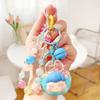 Llavero Creativo de Acrílico al Óleo Arena Movediza Estilo Lindo Conejo de Ensueño Pequeños Gadgets Lindos Colgante para Mochila de Estudiante de Primaria