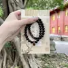 Pulsera de Bambú con Cuentas Estilo Chino, Pulsera de Madera con Diseño Retro de Nicho, Regalo de Alta Gama para Mejores Amigas