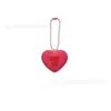 Estilo Femenino Rosa Cadena de Cuentas de Corazón de PVC Encanto Llavero de Estrella con Lazo Accesorio para Bolso Colgante Pequeño Regalo