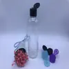 Fabricante en stock botella de plástico transparente PET de 250 ml botella de hombro redondo botella de tinta botella de boca puntiaguda botella con tapa de spray