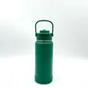 Diseñada Especialmente para Uso Transfronterizo, Termo de Acero Inoxidable 304 de Gran Capacidad con Asa para Exteriores, Botella con Espacio para Doble Bebida, Botella de Agua Deportiva Portátil