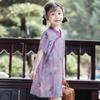 Vestido infantil Cheongsam verão novo leve e fino estilo chinês vestido menina novo estilo chinês roupas infantis saia retro hanfu