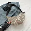 Bolso Cruzado de Lona Estilo Nuevo Tendencia Retro Estilo Perezoso para Mujer Estilo Étnico de Moda Personalizado Bolso de Hombro Tipo Dumpling Bolso para Teléfono Móvil