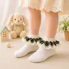 Calcetines de Encaje a Cuadros para Niños Calcetines Cortos Cómodos para Niñas Calcetines de Encaje de Princesa para Bebés Nuevos Calcetines para Bebés Lindos y Transpirables