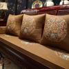 Nova almofada de sofá chinesa Redwood Furniture Capa de almofada de sofá Cama Luohan de madeira maciça de alta qualidade Conjunto de cinco peças Almofada