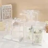 Caixa Transparente Quadrada para Bolo Criativa Embalagem para Bolo de Aniversário para Assar Caixa de Embalagem para Bolo 4-16 polegadas Caixa de Embalagem para Bolo Aumentada