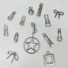 Nuevo Tirador de Cremallera Dorado Blanco Aleación Joyería Hecho a Mano DIY Collar Pulsera Accesorios Colgante Metálico Colgante