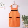 Avental Impressão de Logo Personalizado Loja de Chá com Leite Personalizado Roupas de Trabalho para Catering Avental de Cozinha Doméstica Masculino e Feminino Elegante Feito Sob Medida