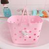 Cesta de Baño de Dibujos Animados Linda Cesta de Mano de Plástico Suave Impermeable para Mujer Cesta de Almacenamiento Cesta de Baño Cesta de Baño Cesta de Baño para Baño